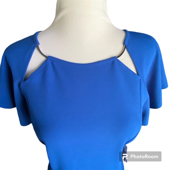 🆕 Ivanka Trump Scuba Crepe Dress w/Ruffle Sleeves - Picture 4 of 6